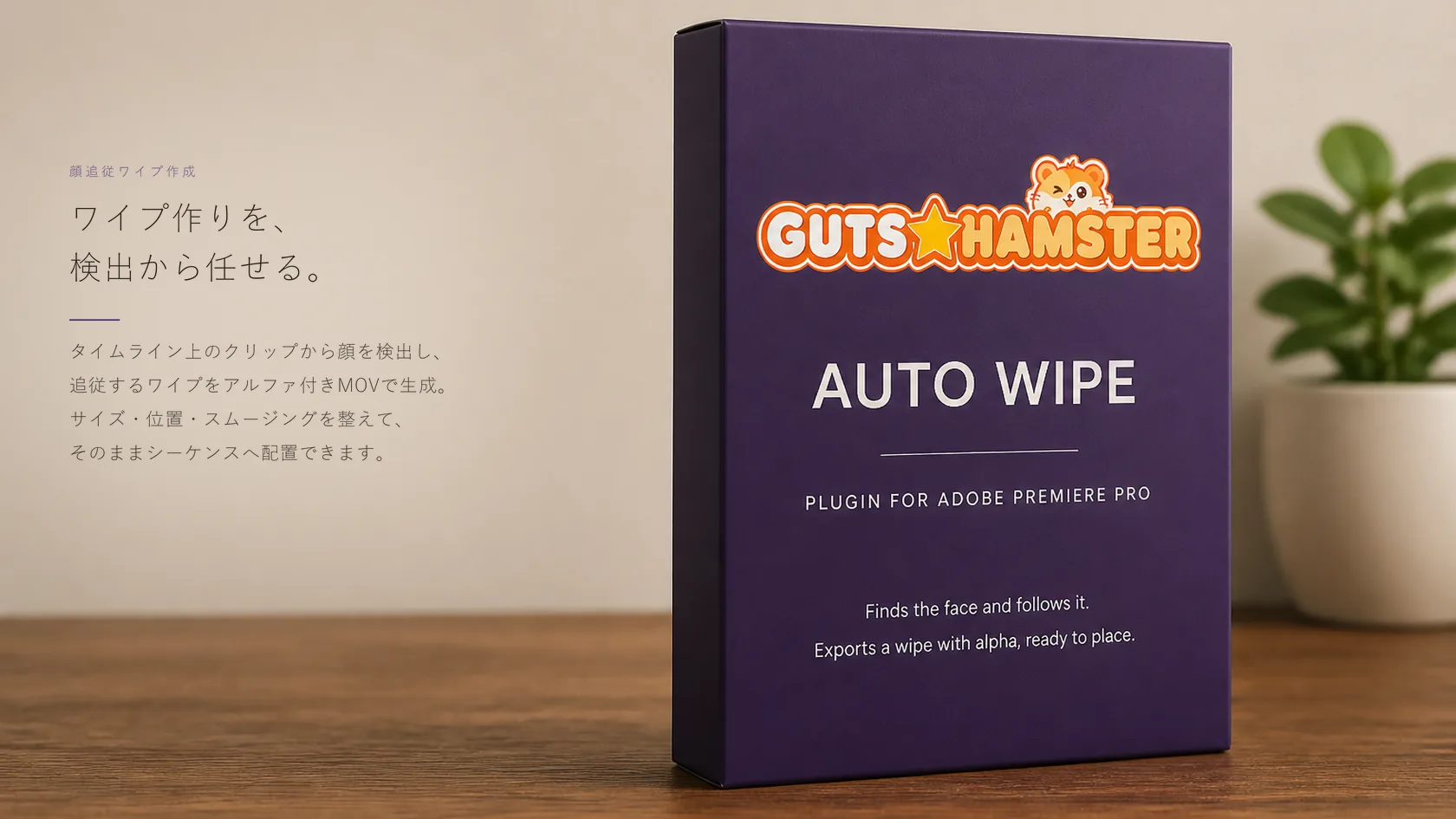 AUTO WIPE Pro（顔追従ワイプ作成） の商品パッケージ